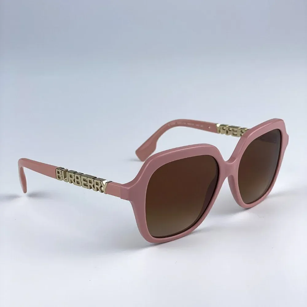 SALE! NEW Burberry BE4389 406113 Pink Brown Oversized Square Women Sunglasse